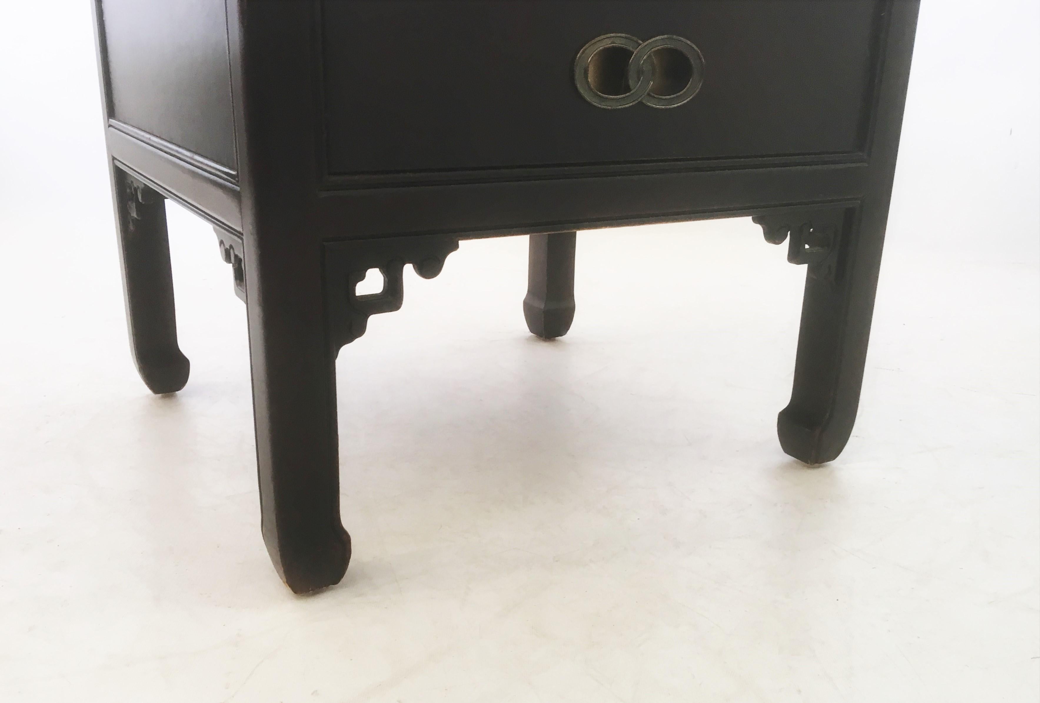 American Pair of Ebonized Nighstands Michael Taylor for Henredon