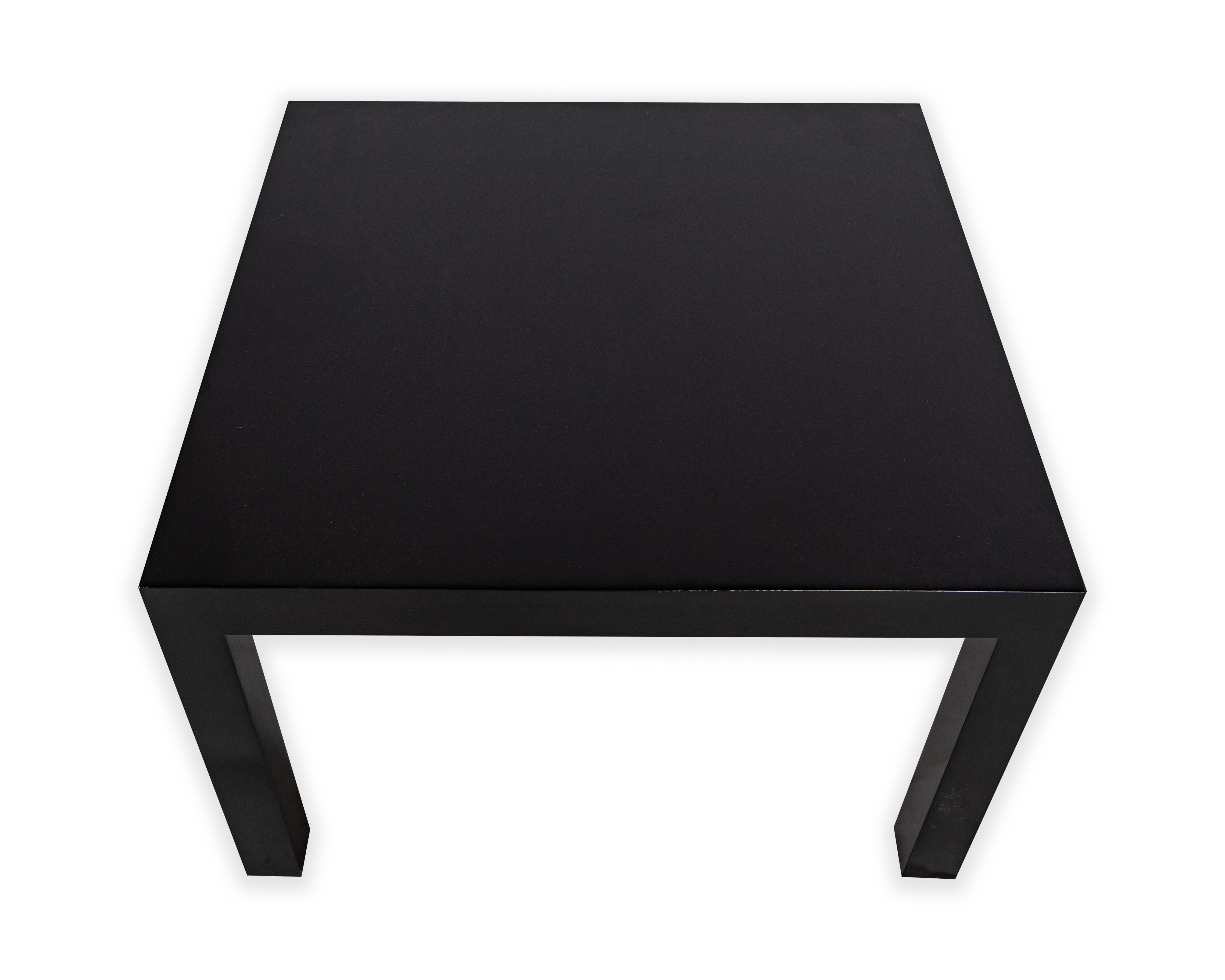 Modern Pair of Ebonized Side Tables For Sale