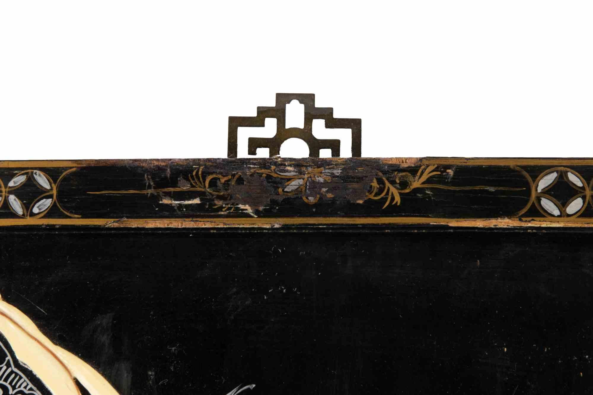 Italian Pair of Ebonized Wooden Panels, Early 20th Century For Sale
