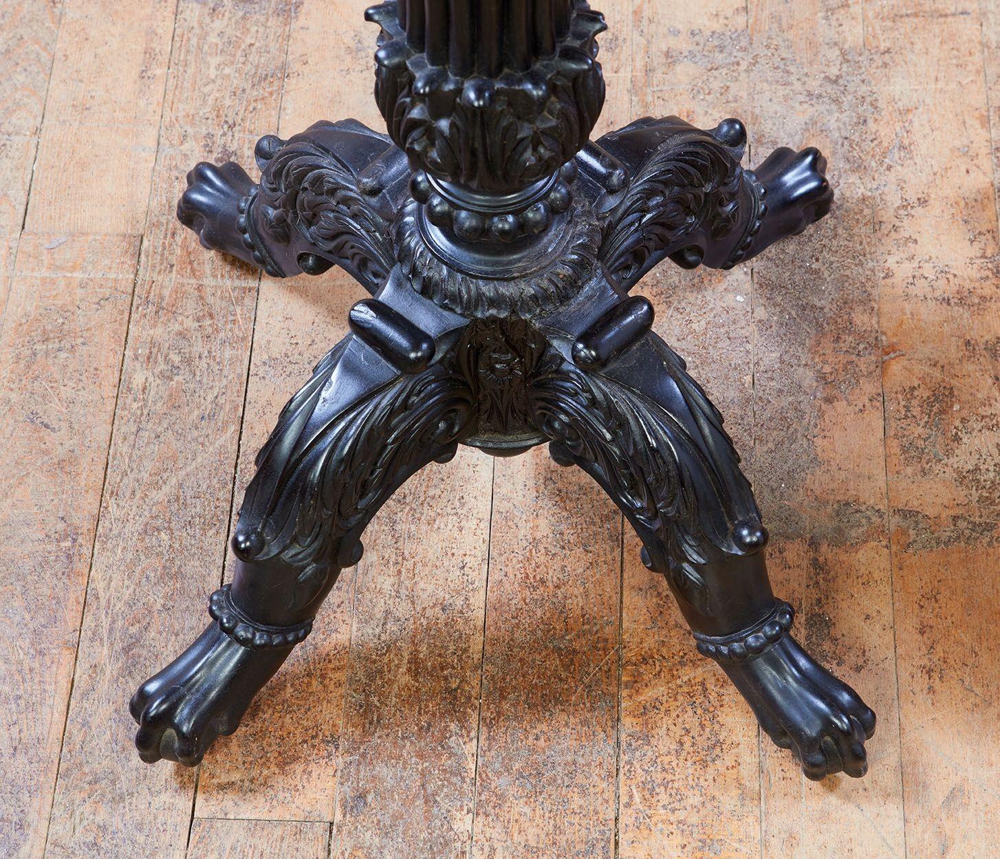 Indian Pair of Ebony Pedestals For Sale