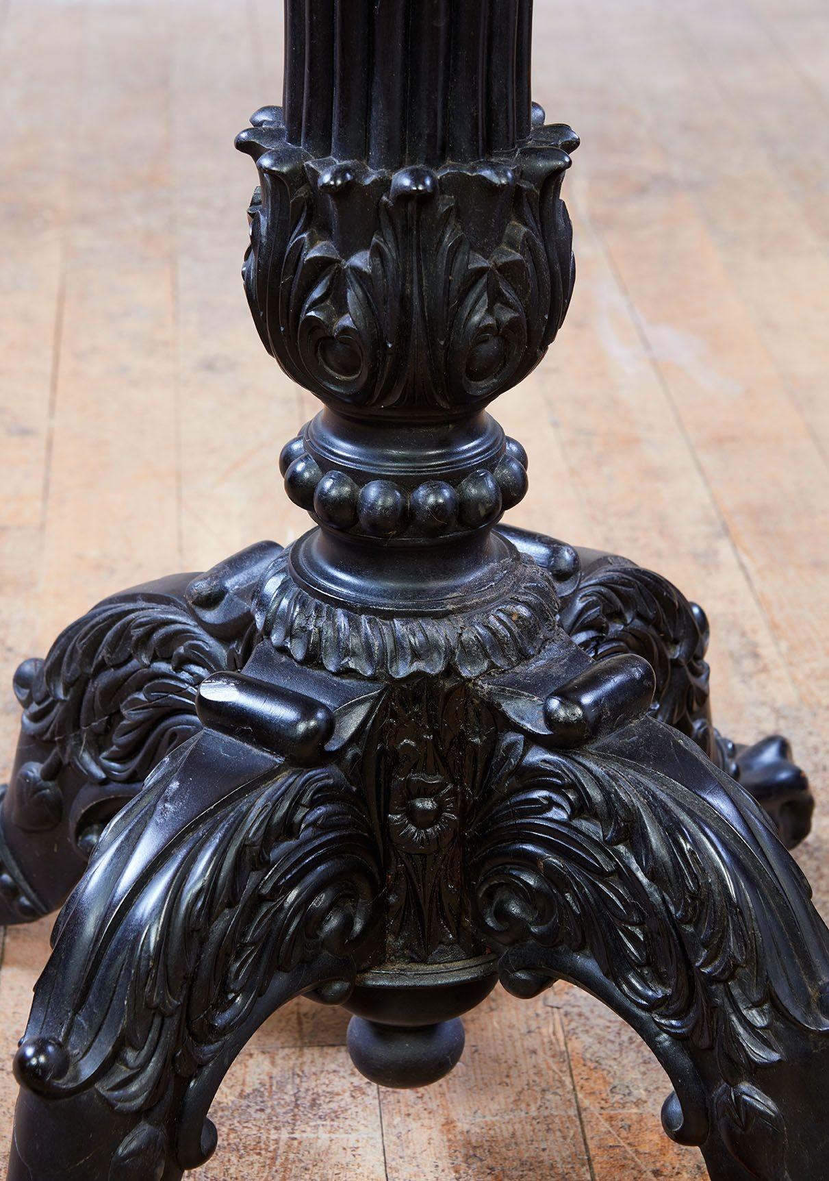 Pair of Ebony Pedestals In Good Condition For Sale In Greenwich, CT
