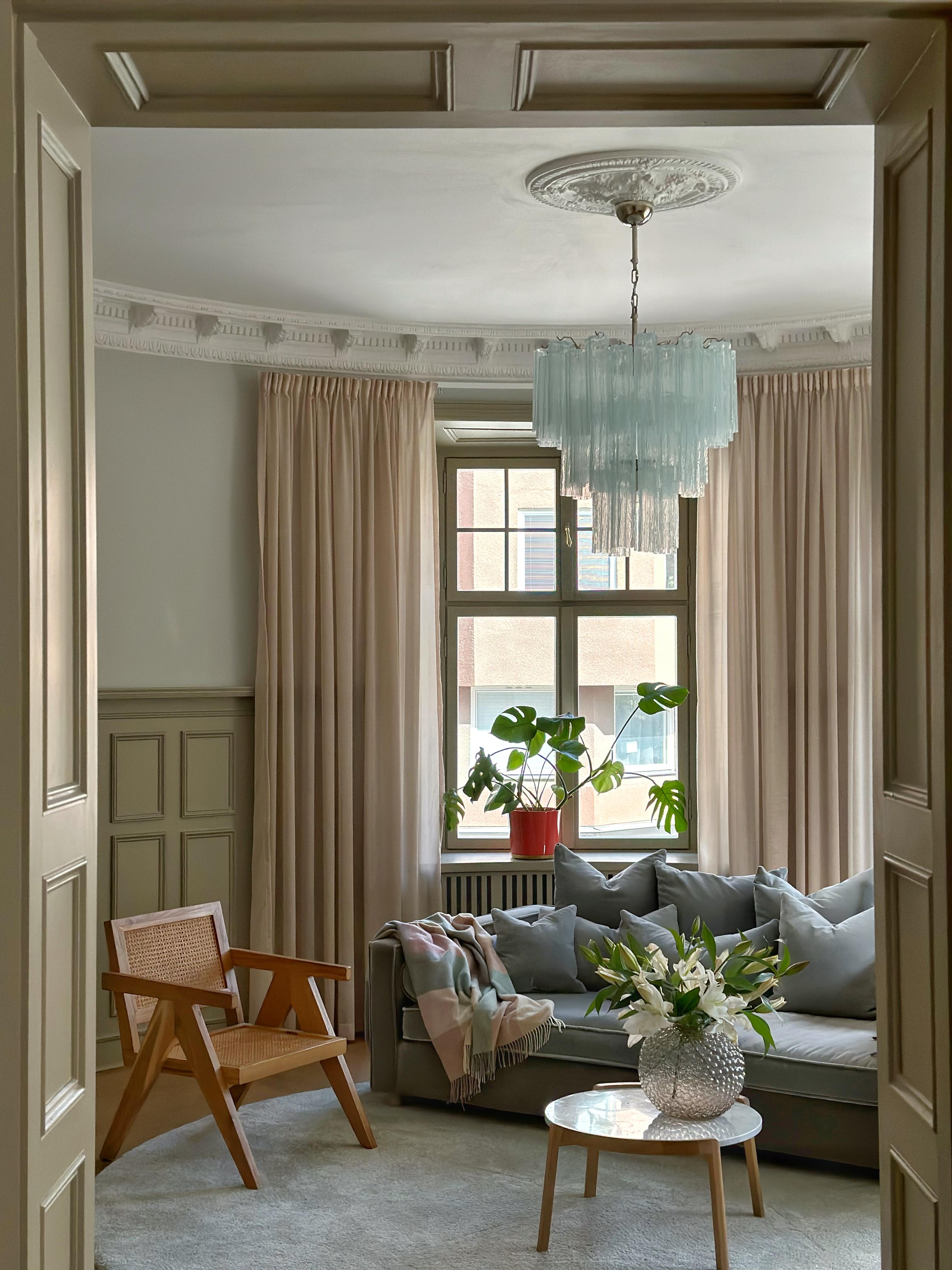 Coppia di lampadari eclettici di Murano Tronchi in tonalità menta In condizioni ottime in vendita a Bromma, SE