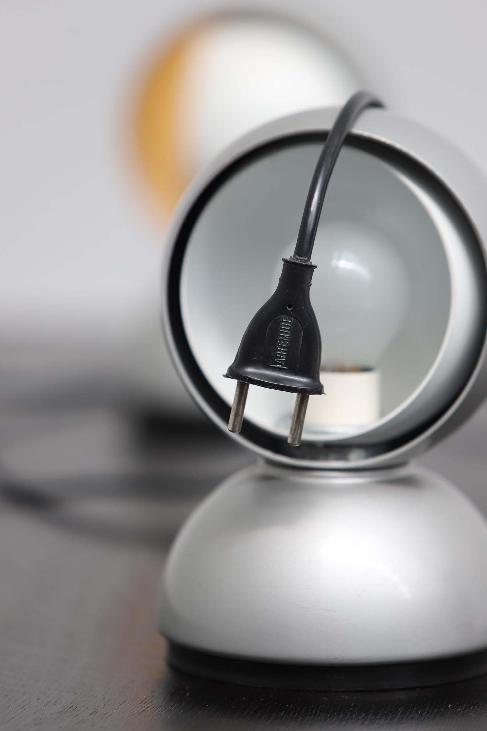 Metal Pair of eclisse lamps designed by Vico Magistretti in 1965 for Artemide