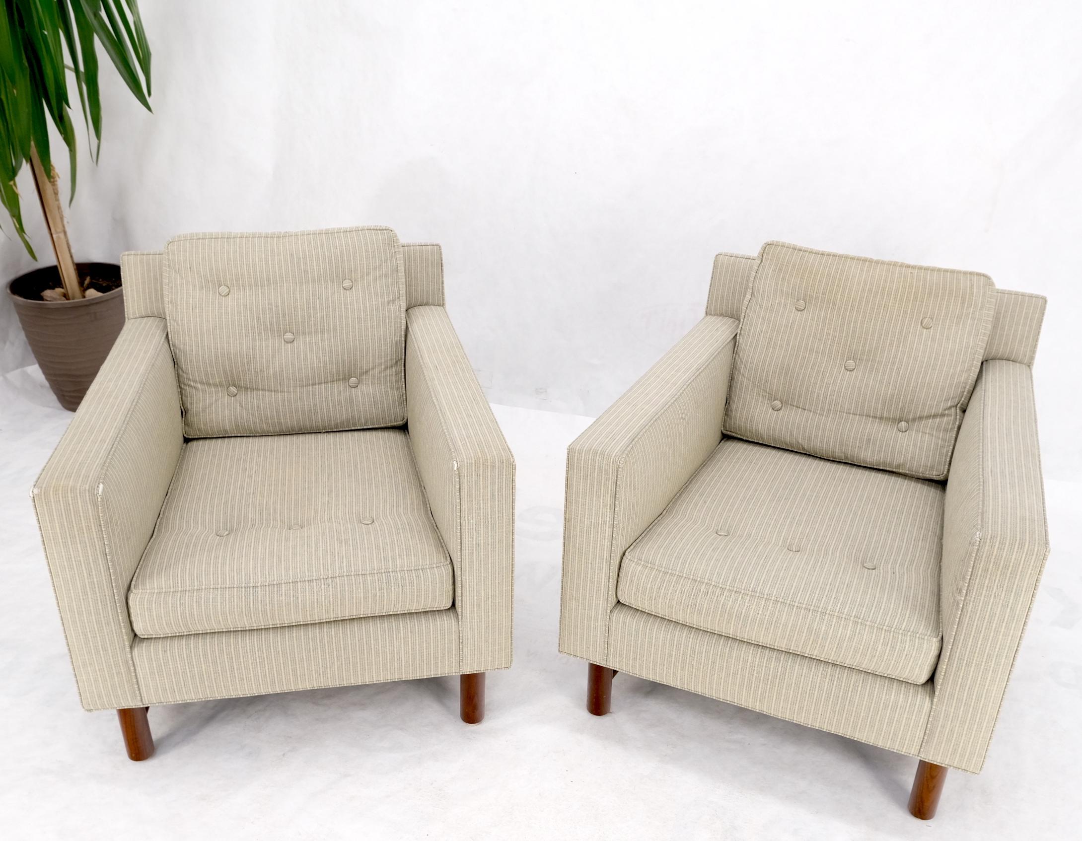 Pair of Ed Warley for Dunbar Deep Lounge Arm Club Chairs  For Sale 8