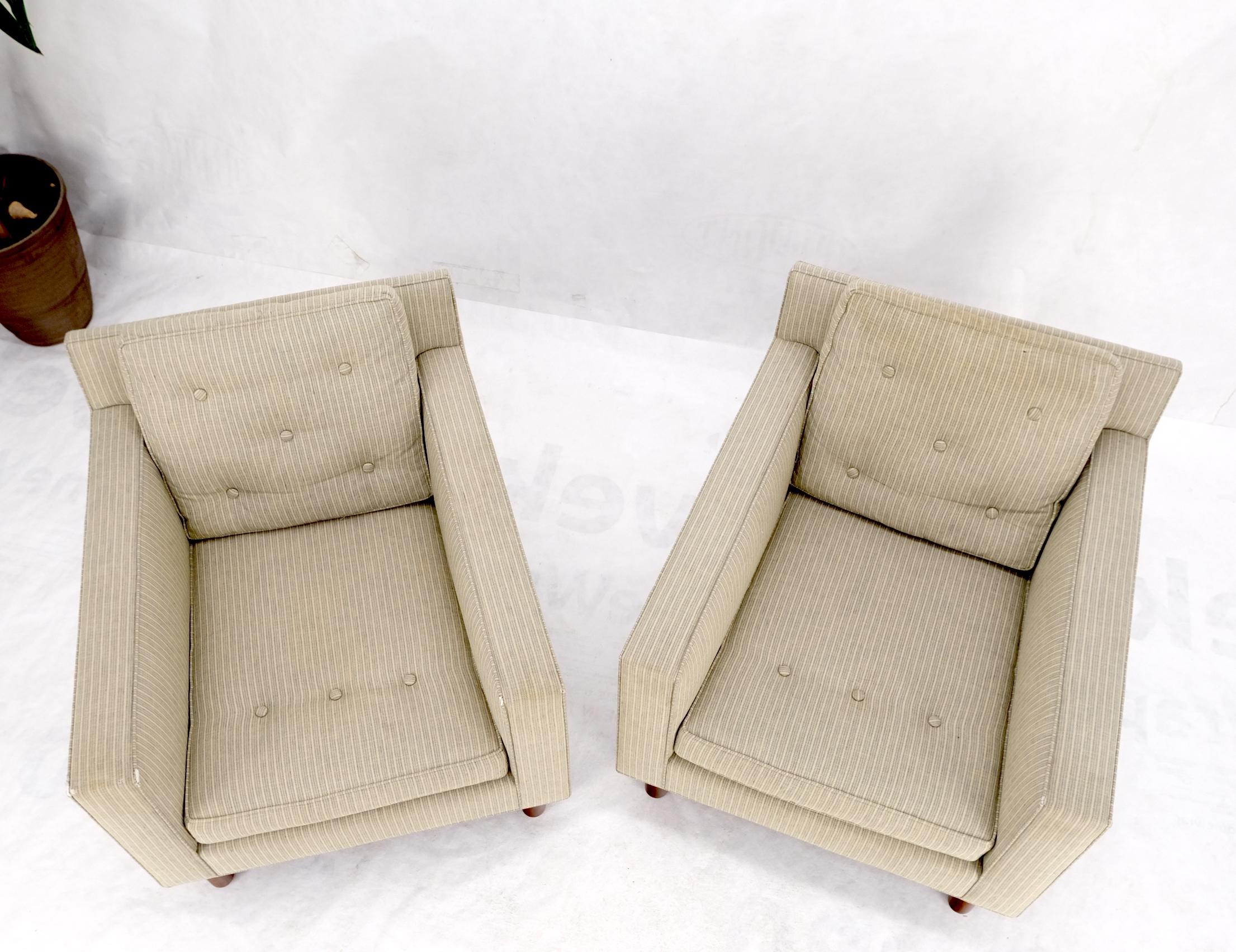 Pair of Ed Warley for Dunbar Deep Lounge Arm Club Chairs  For Sale 9