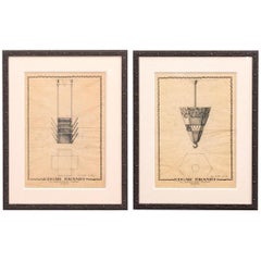 Pair of Edgar Brandt Drawings