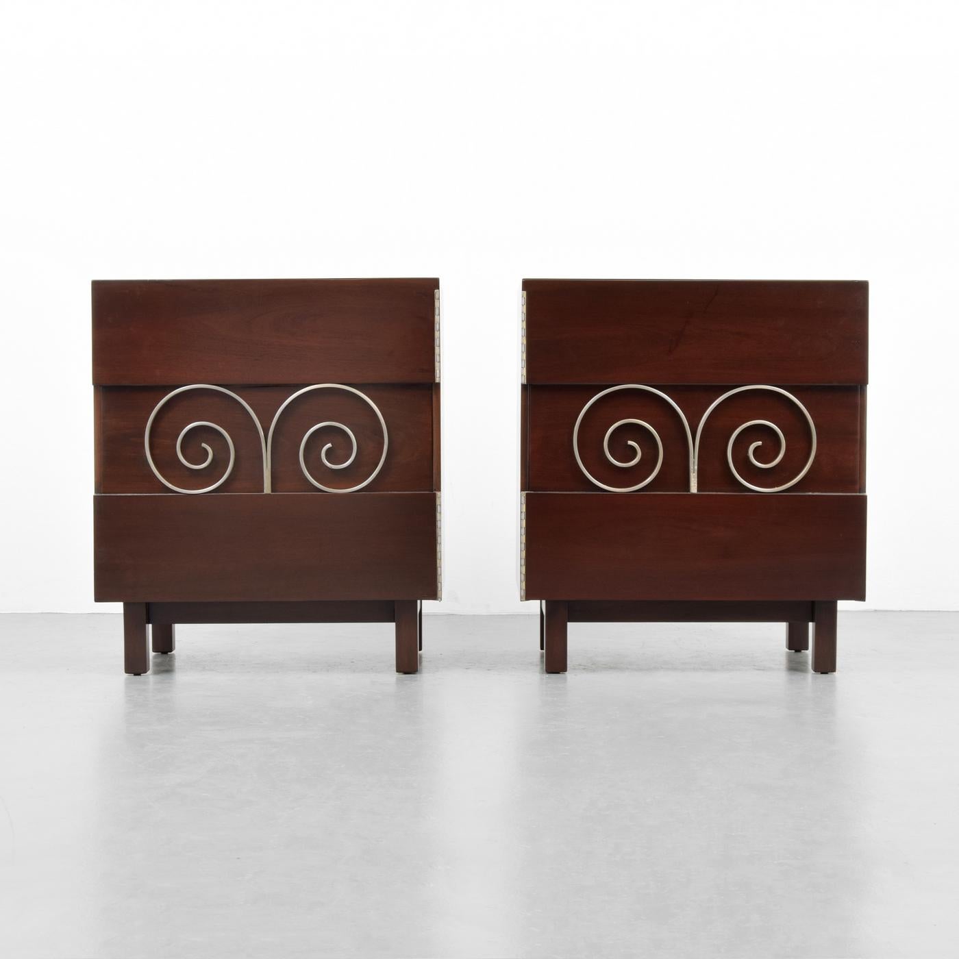 Mid-Century Modern Pair of Edmond Spence Cabinets or Nightstands For Sale
