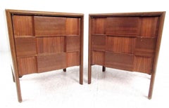 Pair of Edmond Spence "Checkerboard" Nightstands