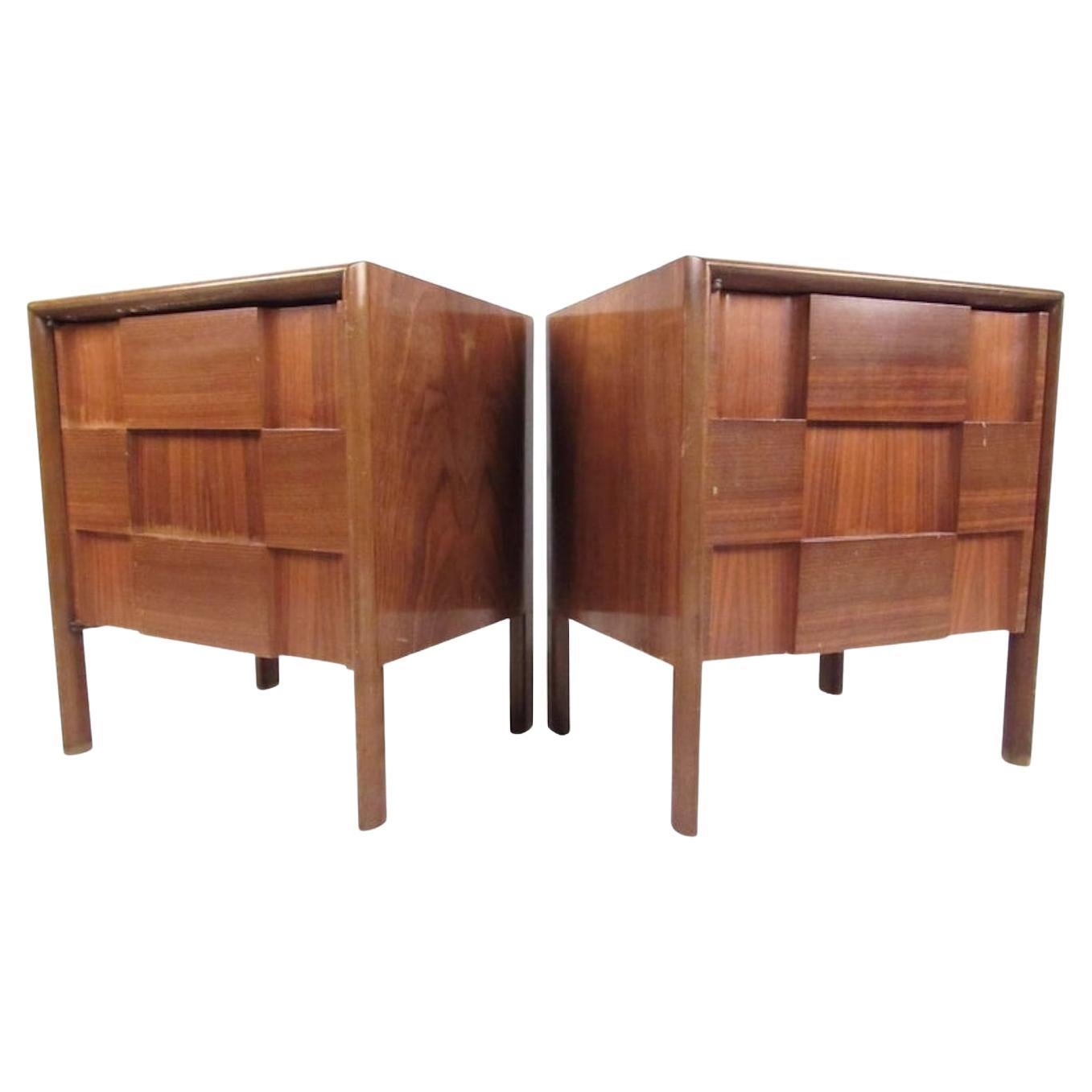Pair of Edmond Spence "Checkerboard" Nightstands For Sale
