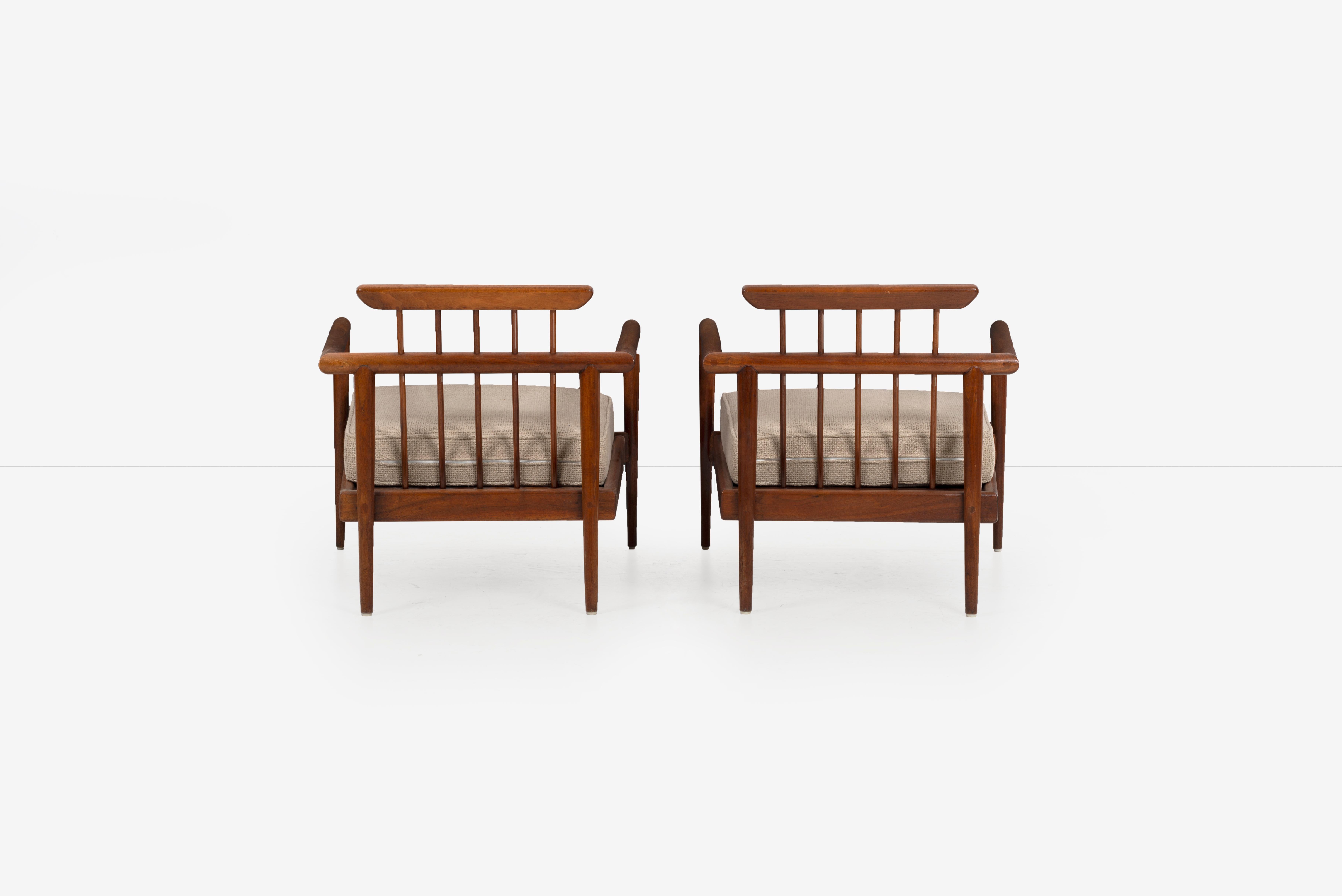 Upholstery Pair of Edmond Spence Lounge Chairs