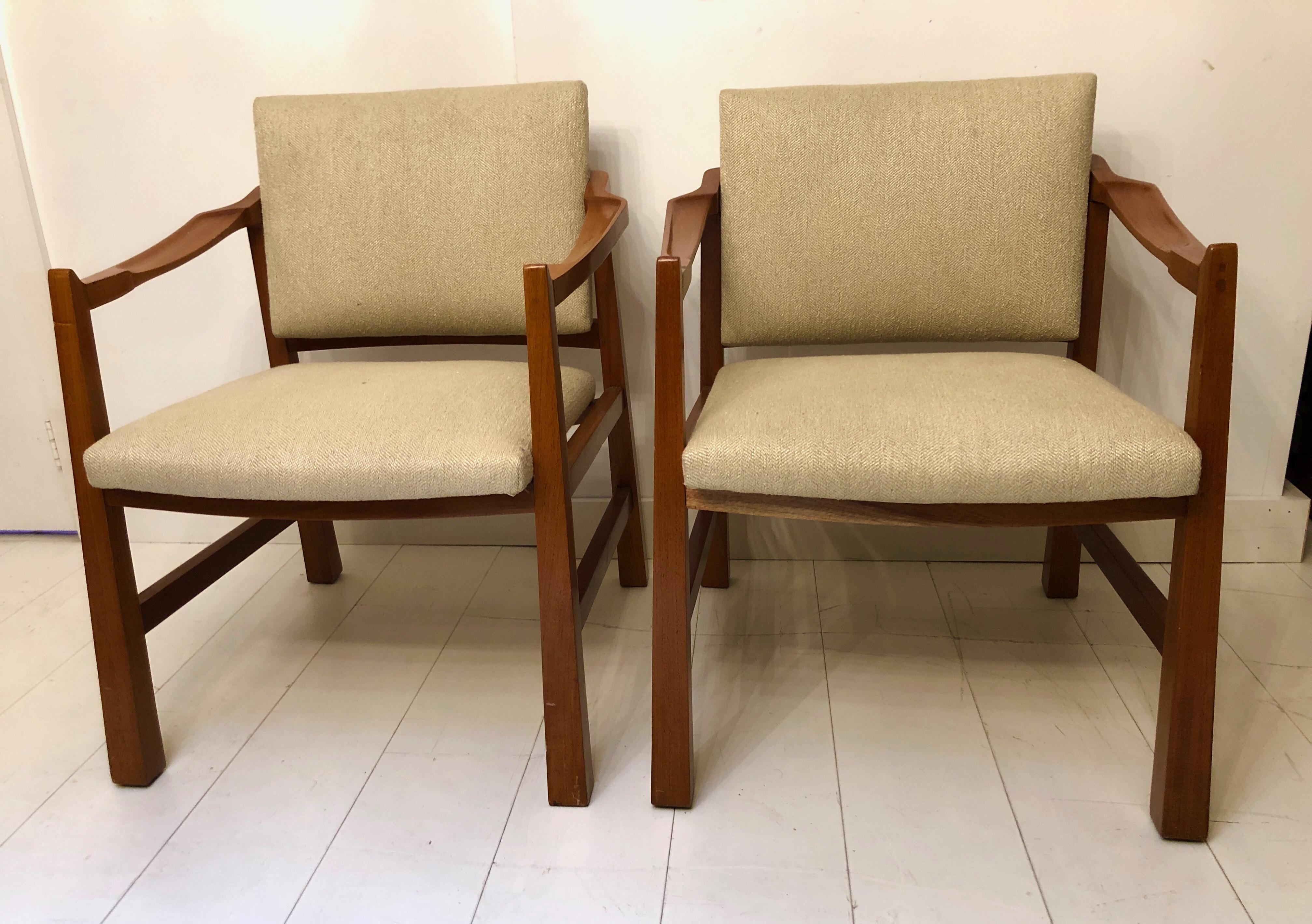 Pair of Edmond Spence Mahogany Mayan Chairs For Sale 5