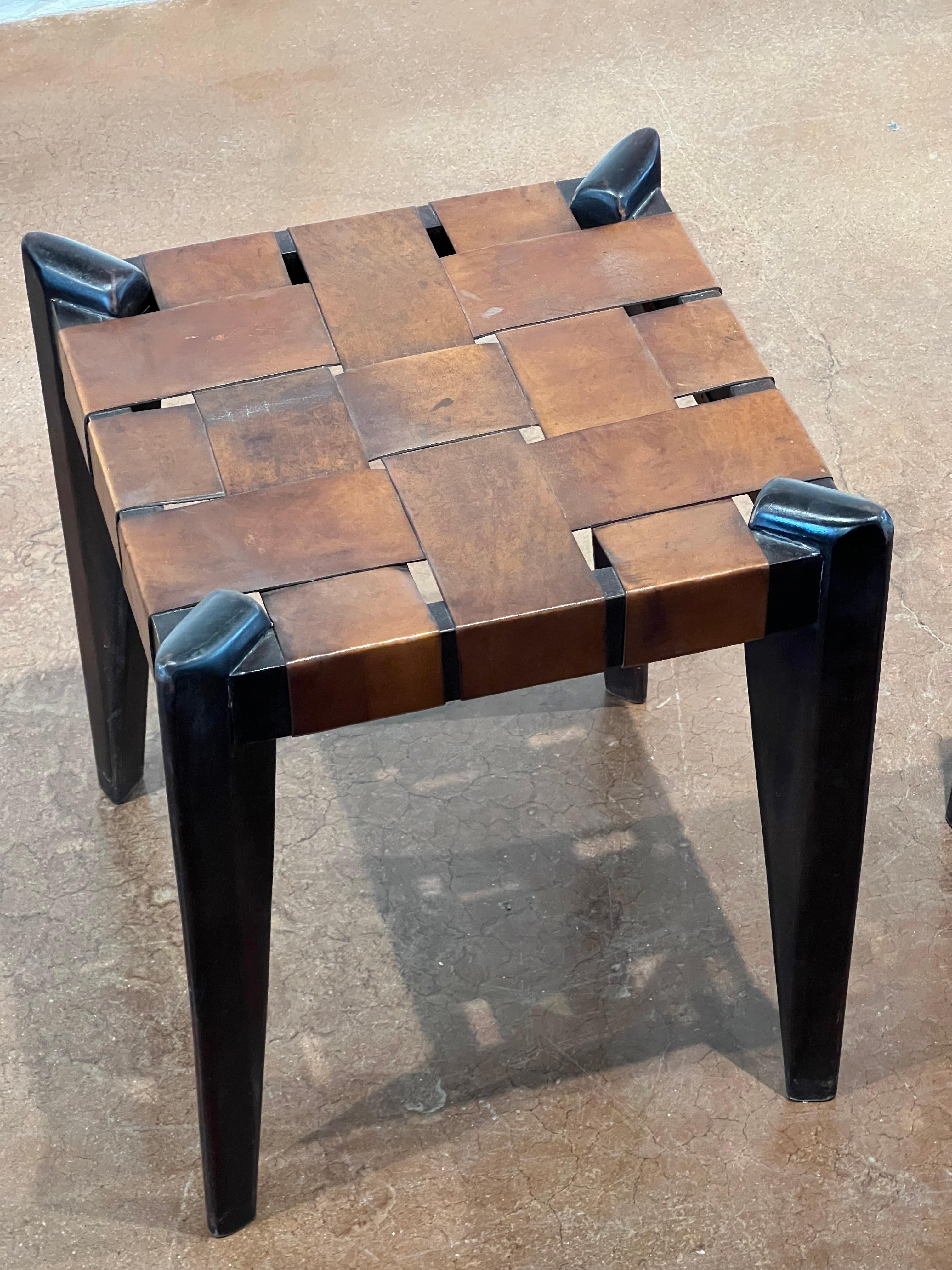 Mid-Century Modern Pair of Edmond Spence Ottomans
