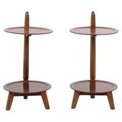 Pair of Edmund Jørgensen Walnut Plant Stands / Side Tables, 1950s