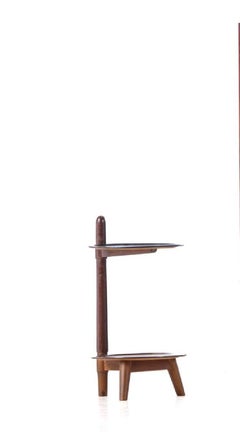 Pair of Edmund Jørgensen Walnut Side Tables / Plant Stands, 1950s