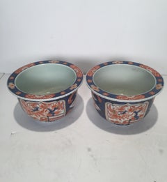 Pair of Edo Period Imari Jardinière Planters, 19th Century