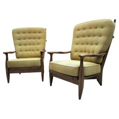 Pair of "Edouard" Armchairs, by Guillerme and Chambron