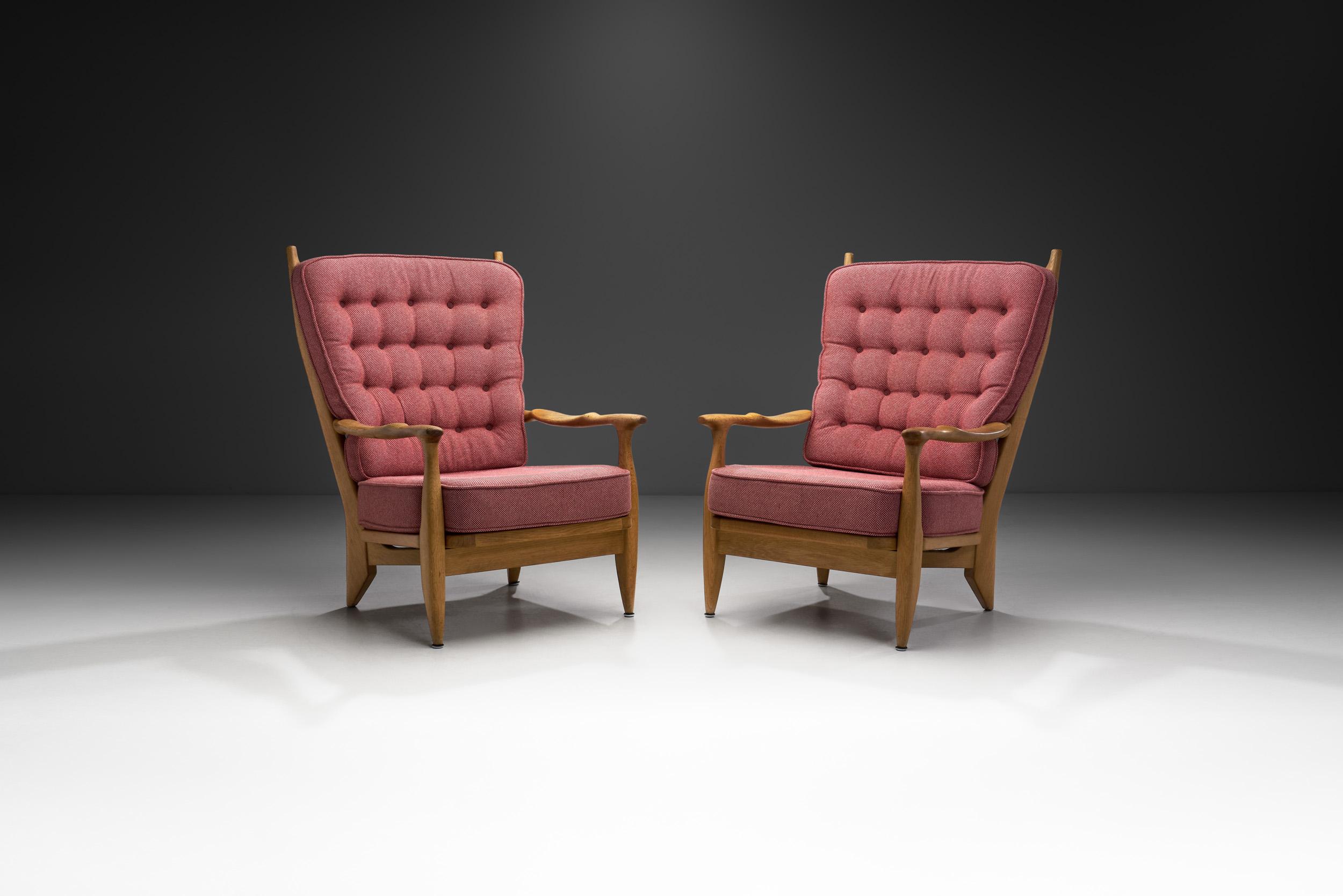 Paar Sessel „Edouard“ von Guillerme et Chambron, Frankreich 1960er Jahre (Moderne der Mitte des Jahrhunderts) im Angebot