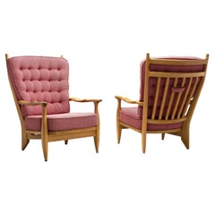 Pair of "Edouard" Armchairs by Guillerme et Chambron, France 1960s