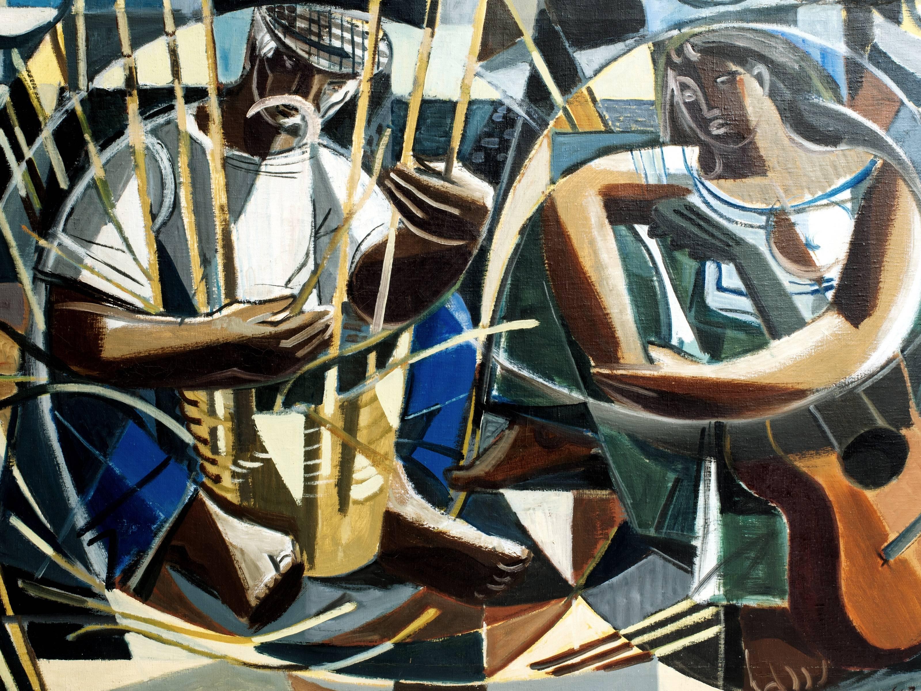 Pair of Edouard Baillods Fishermen Paintings 2
