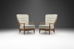 Pair of "Edouard" Lounge Chairs by Guillerme et Chambron, France 1960s