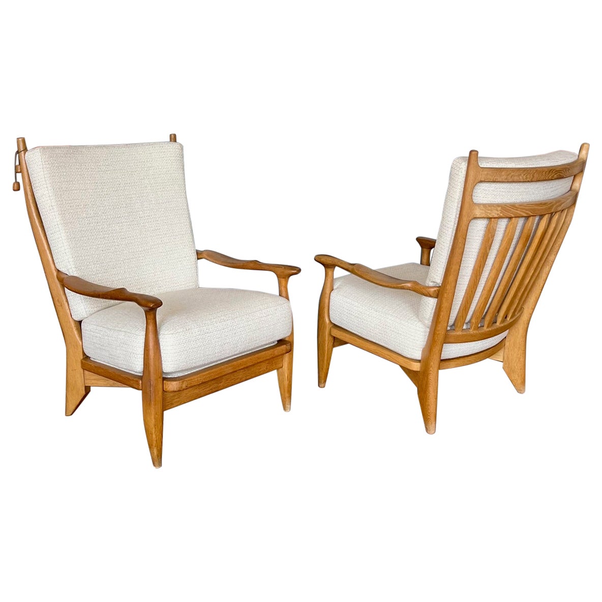 Paire de chaises longues "Edouard" Guillerme et Chambron, France  milieu des années 50 en vente