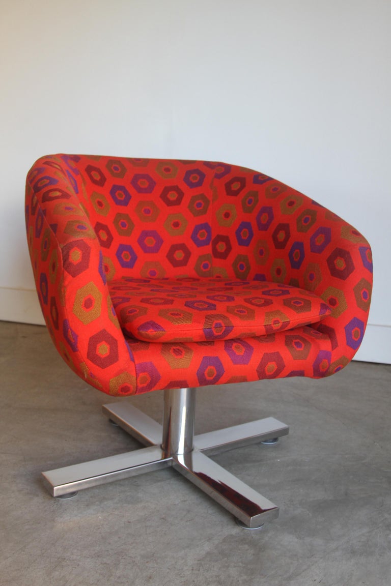 Pair of Edward Axel Roffman Swivel Armchairs For Sale at 1stDibs