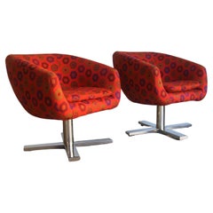 Pair of Edward Axel Roffman Swivel Armchairs