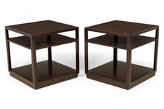 Pair of Edward Wormley Mahogany End Tables, Mid-Century, Circa 1955