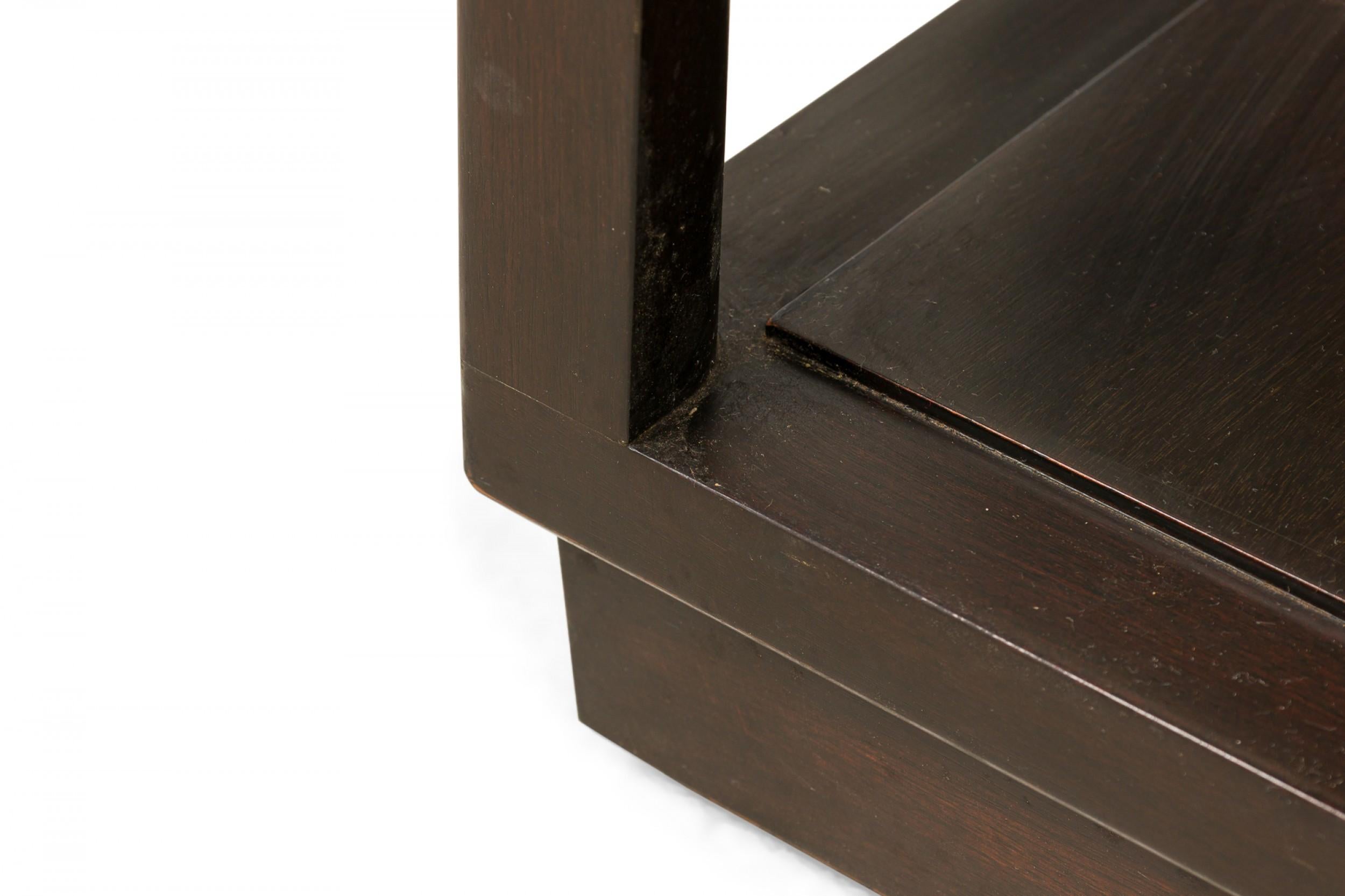 Paire de tables d'appoint carrées américaines du milieu du siècle dernier en bois Edward Wormley en vente 1