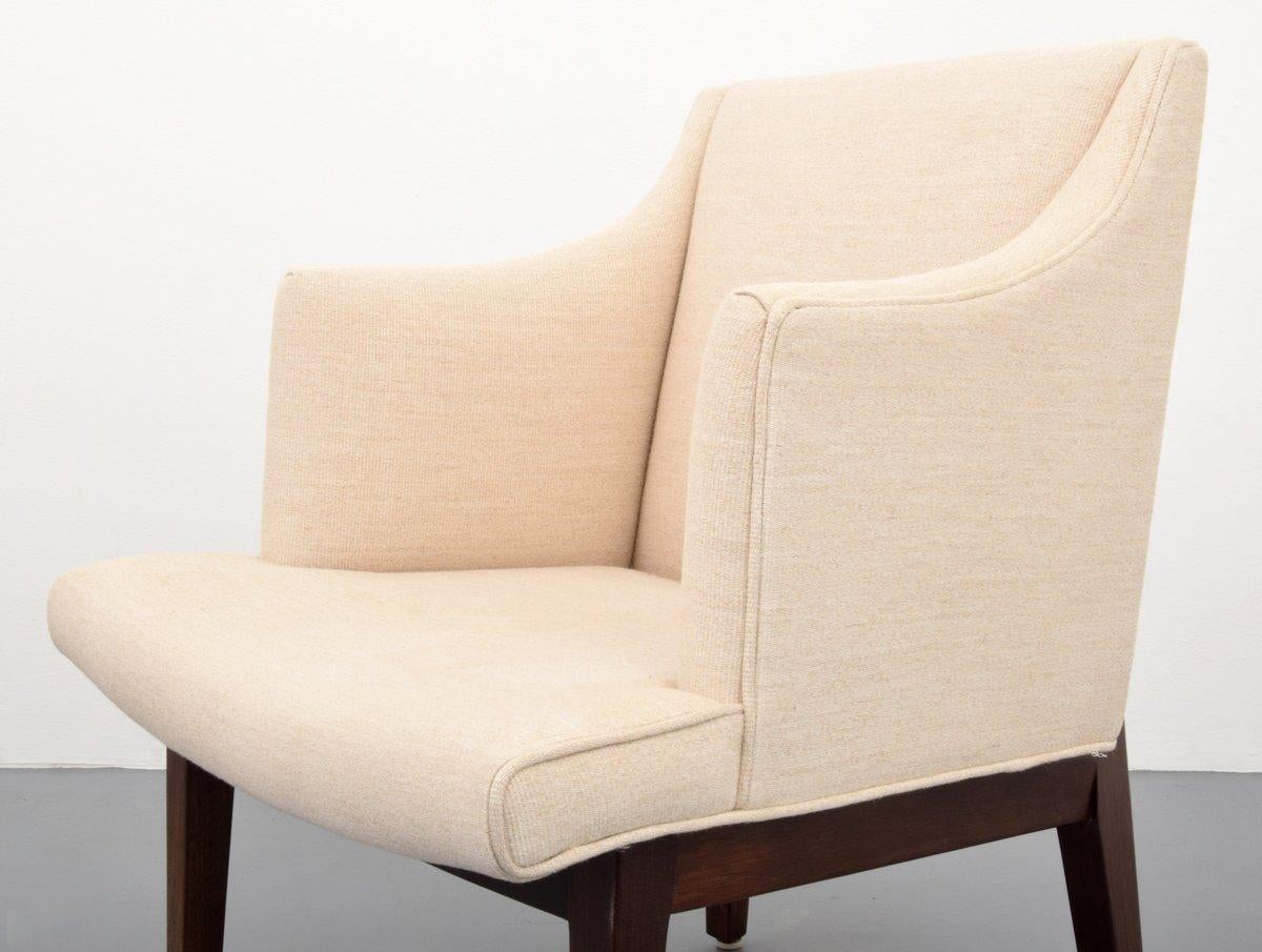 Pair of Edward Wormley Bracket Back Armchairs In Good Condition In West Palm Beach, FL