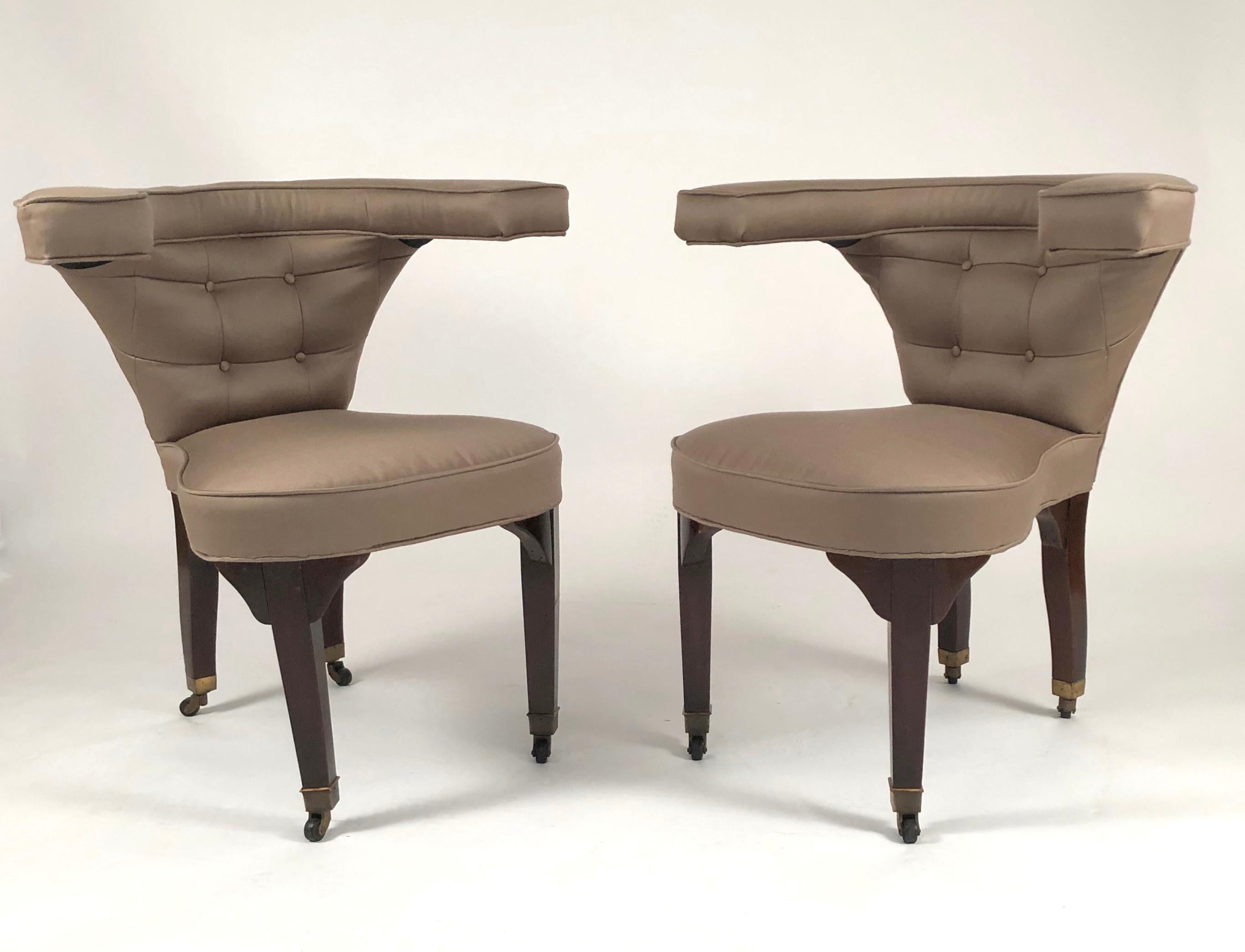 George III Pair of Edward Wormley Cock Fighting Chairs