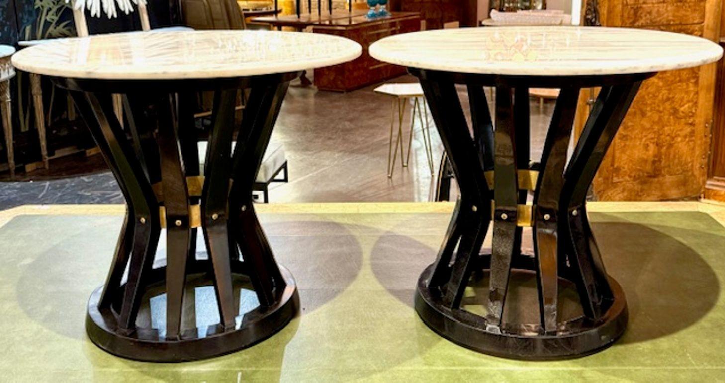 Americano Coppia di tavolini 