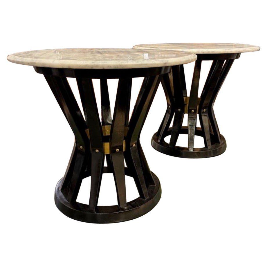 Coppia di tavolini "Sheaf of Wheat" di Edward Wormley Design in vendita