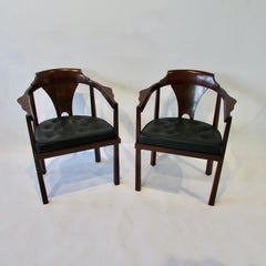 Pair of Edward Wormley Dunbar Horseshoe dining chairs model 935
