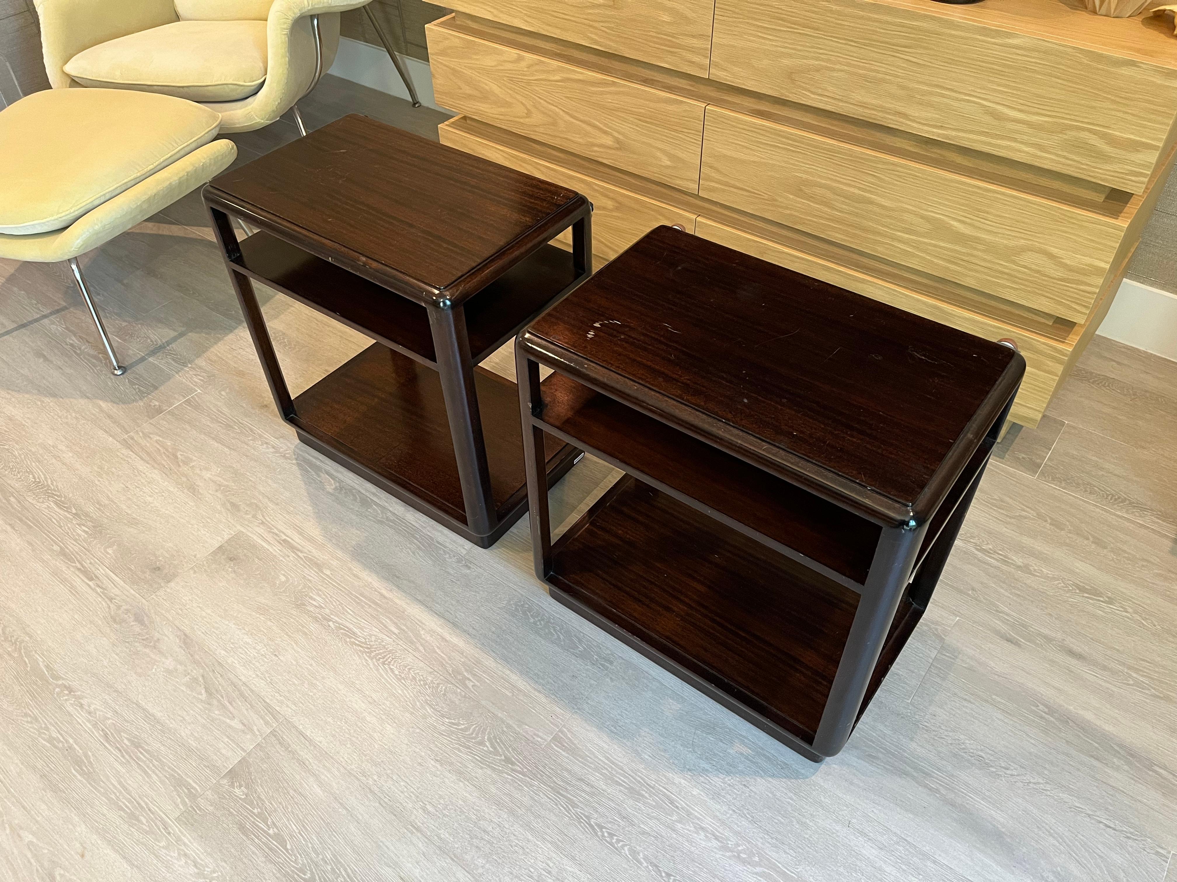 Pair of Edward Wormley End Tables for Dunbar, Side Tables In Good Condition For Sale In Miami, FL