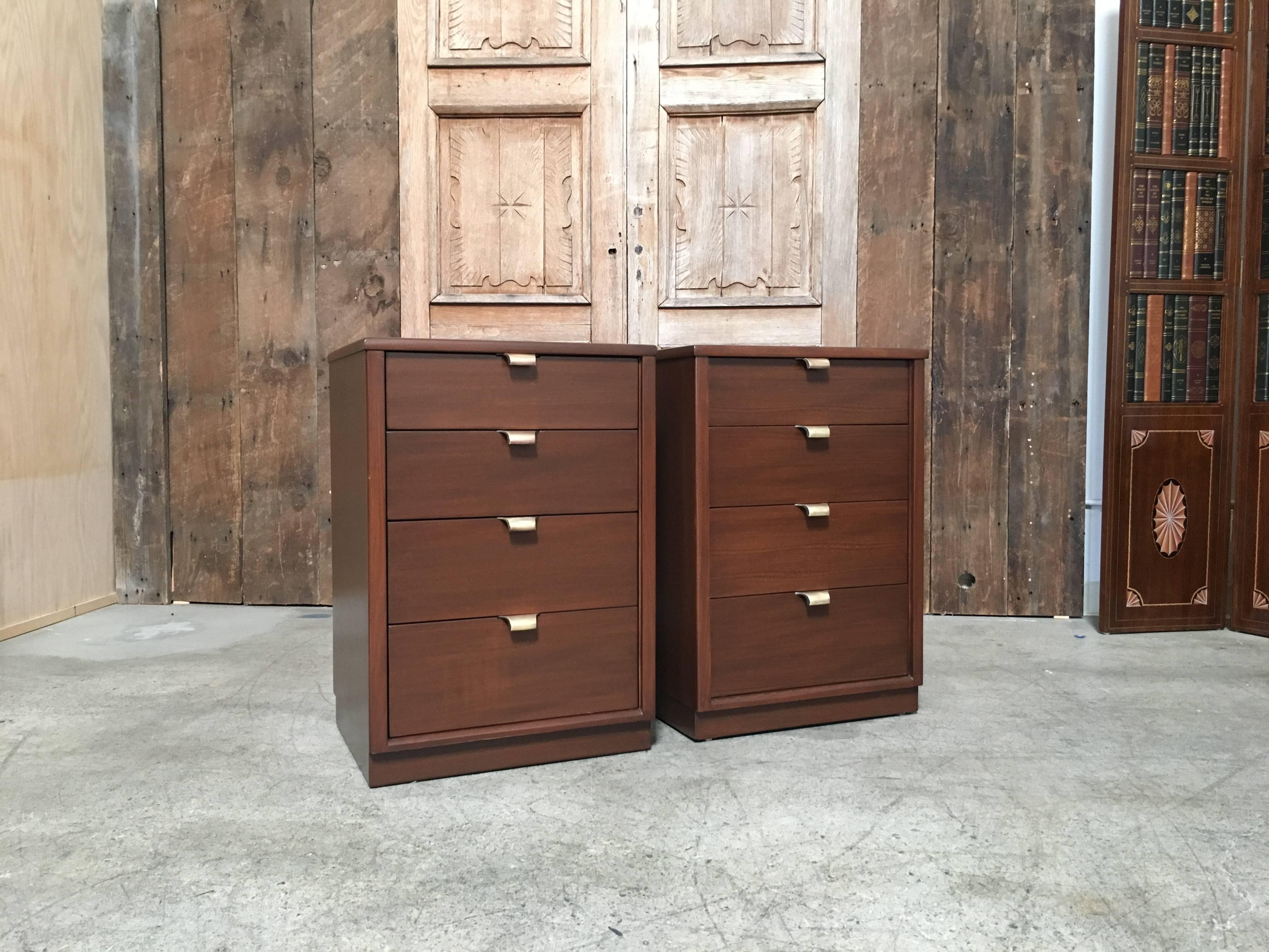 Mid-Century Modern Pair of Edward Wormley for Drexel Precedent Nightstands