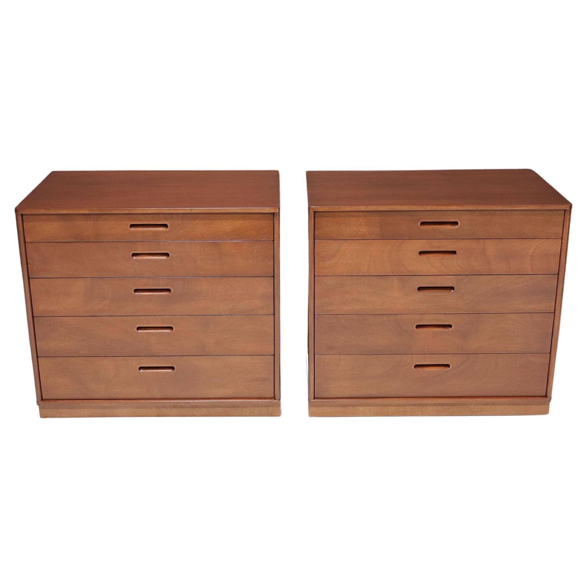 Pair of Edward Wormley for Dunbar Chest of Drawers, Nightstands