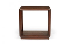 Pair of Edward Wormley for Dunbar Dark Wooden Open Frame End / Side Tables