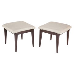 Pair of Edward Wormley for Dunbar Foot Stools/Benches with Upholstered Top