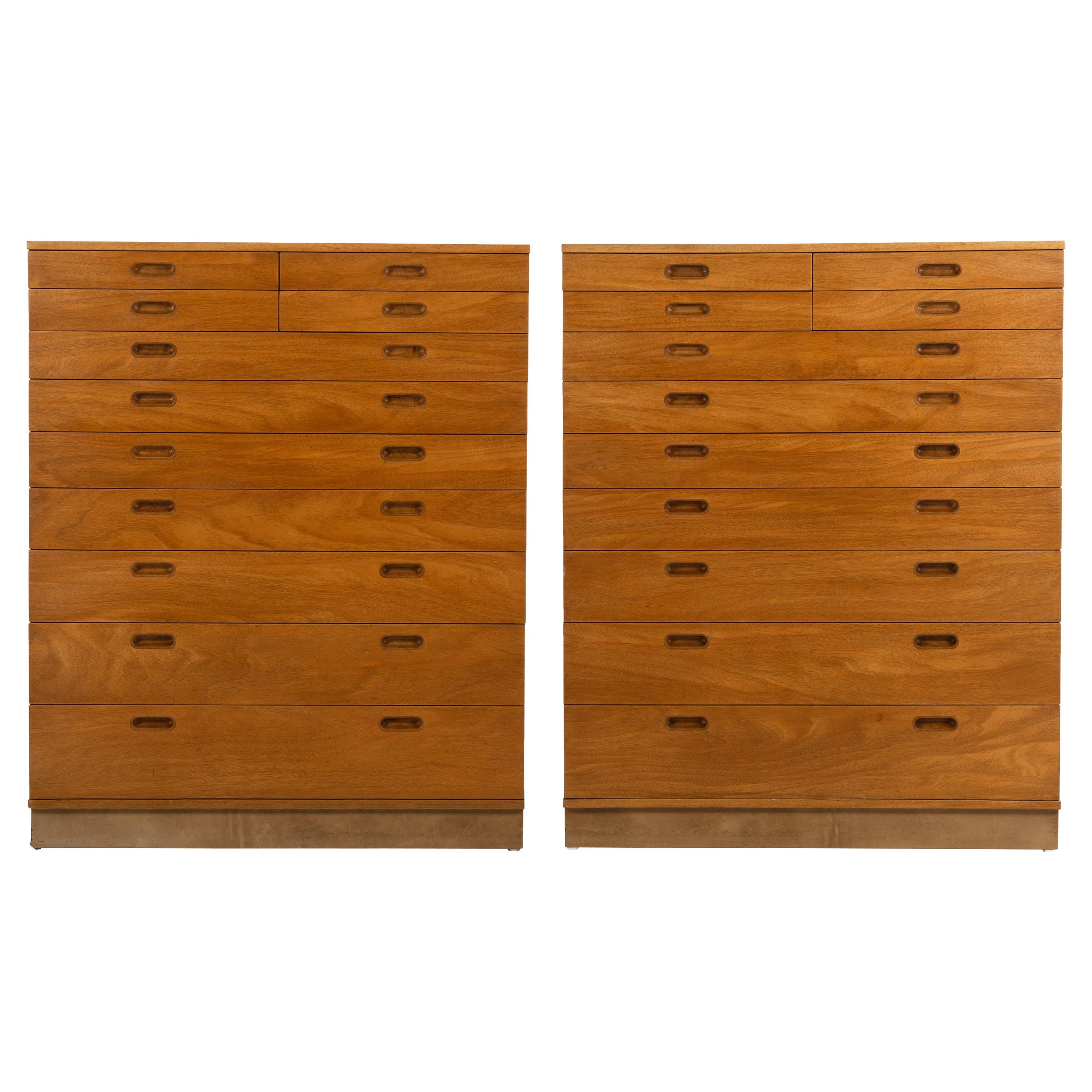 Pair of Edward Wormley for Dunbar His and Hers Dressers