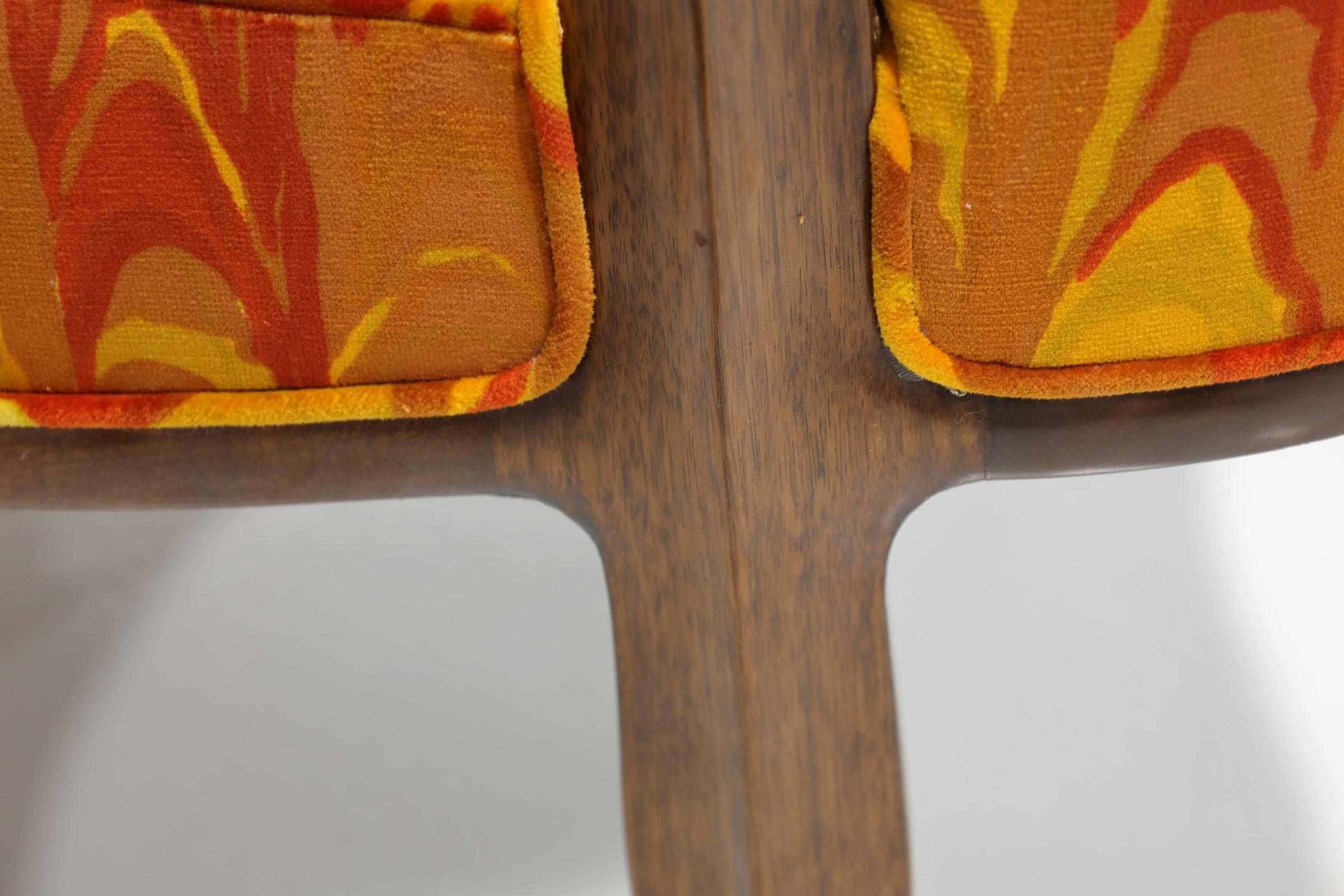 Paire de chaises Janus Edward Wormley pour Dunbar en Jack Lenor Larsen en vente 1