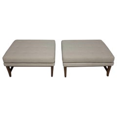 Pair of Edward Wormley for Dunbar Janus Collection Ottomans