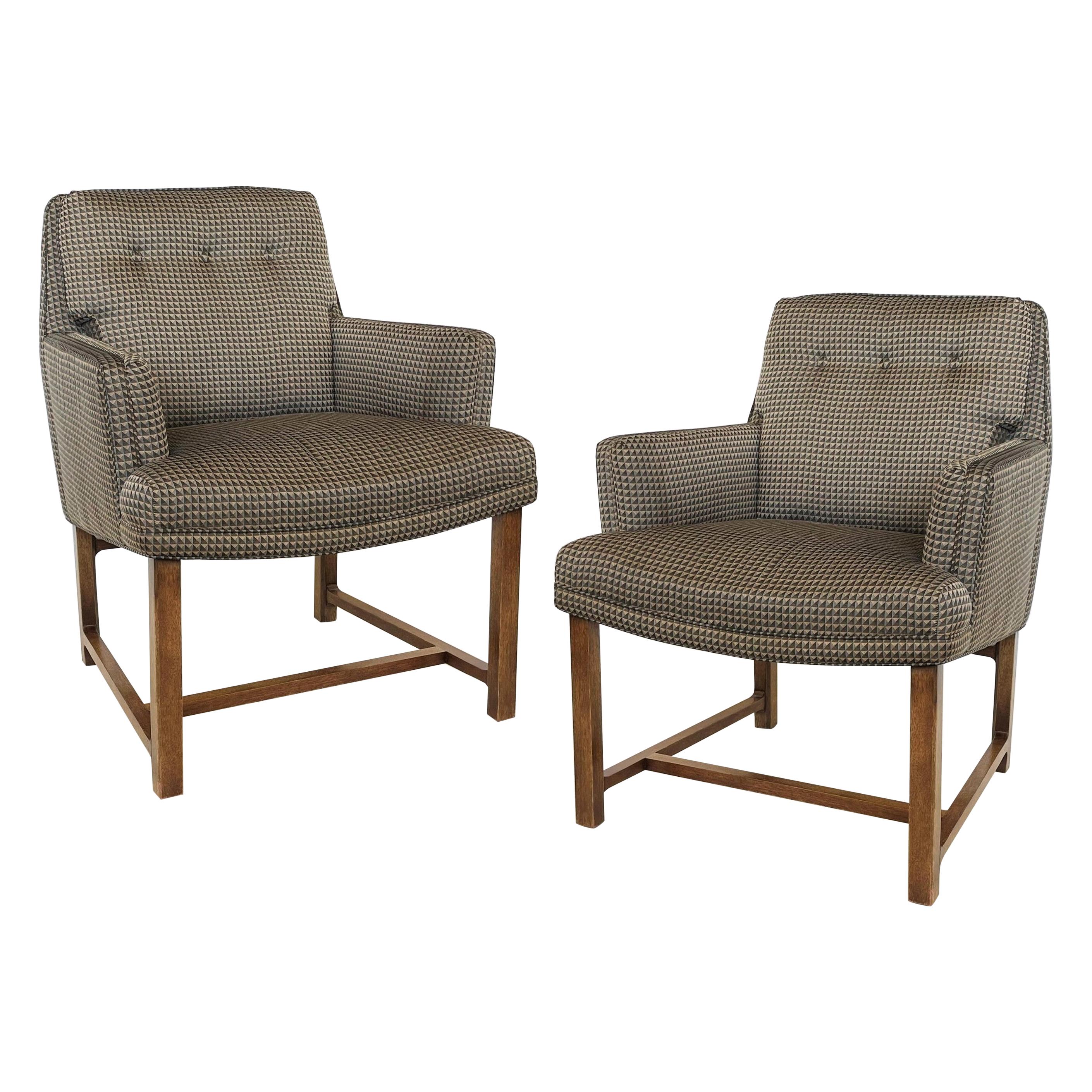 Pair of Edward Wormley for Dunbar Lounge Chairs, 1950's