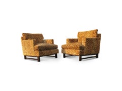 Pair of Edward Wormley for Dunbar Lounge Chairs and Ottoman