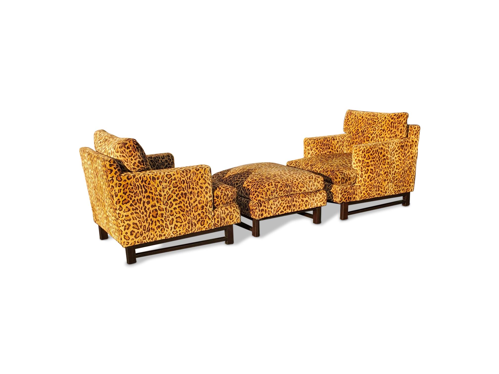 Paar Edward Wormley für Dunbar Loungesessel und Ottomane (Acryl) im Angebot