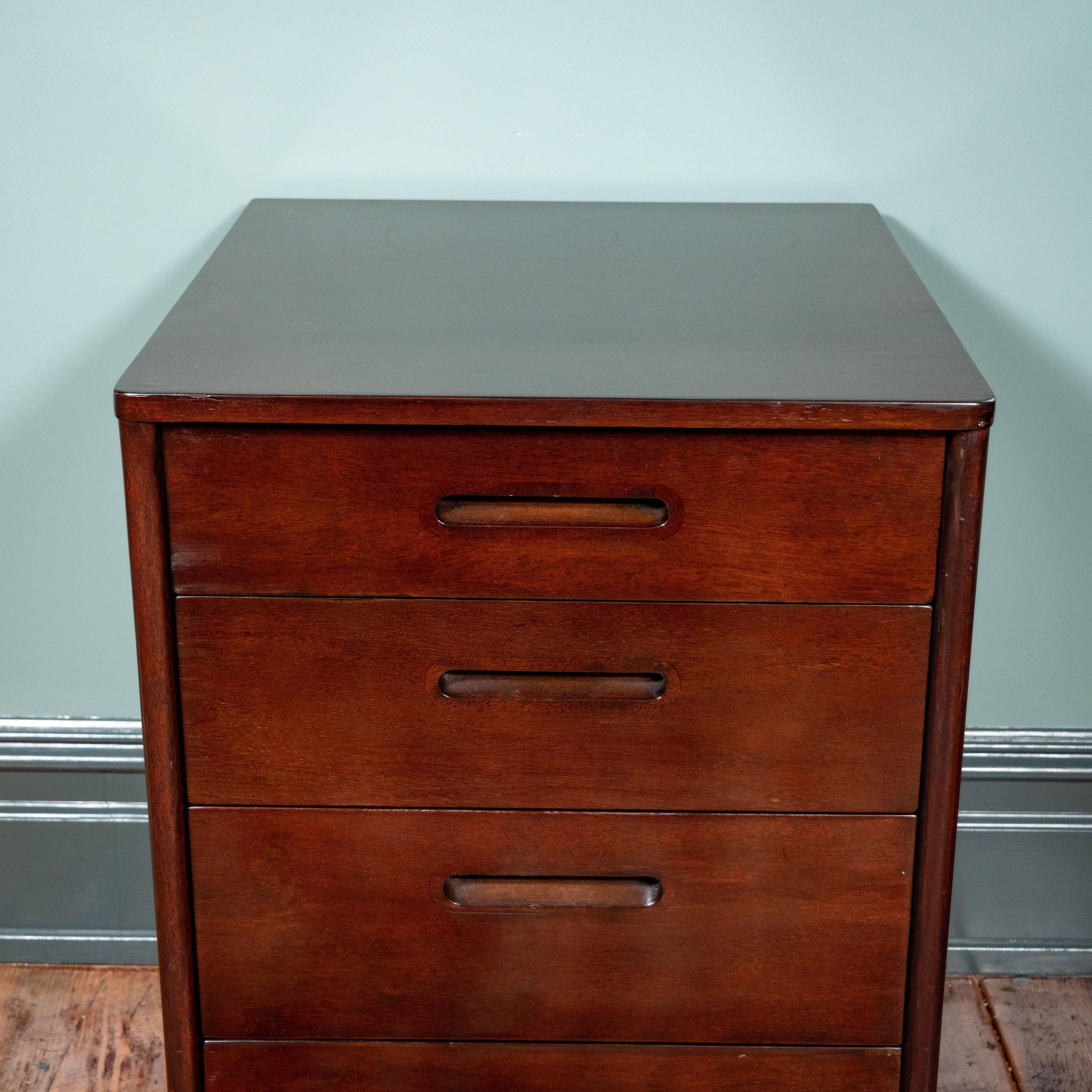 Pair of Edward Wormley for Dunbar nightstands or small chest of drawers. Manufactured by Dunbar.

 