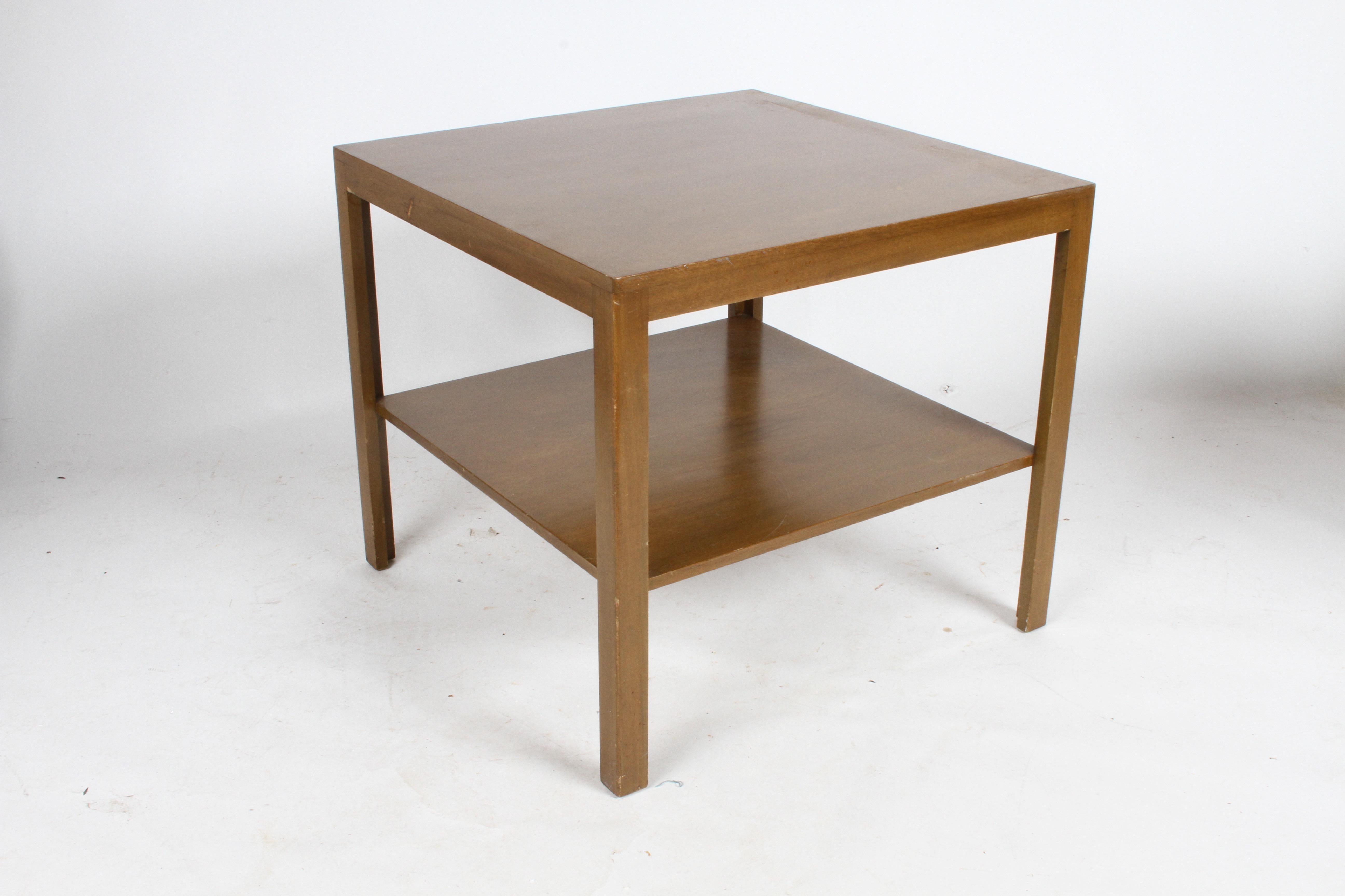 Mid-Century Modern Pair of Edward Wormley for Dunbar Parsons Leg Two-Tired End Tables