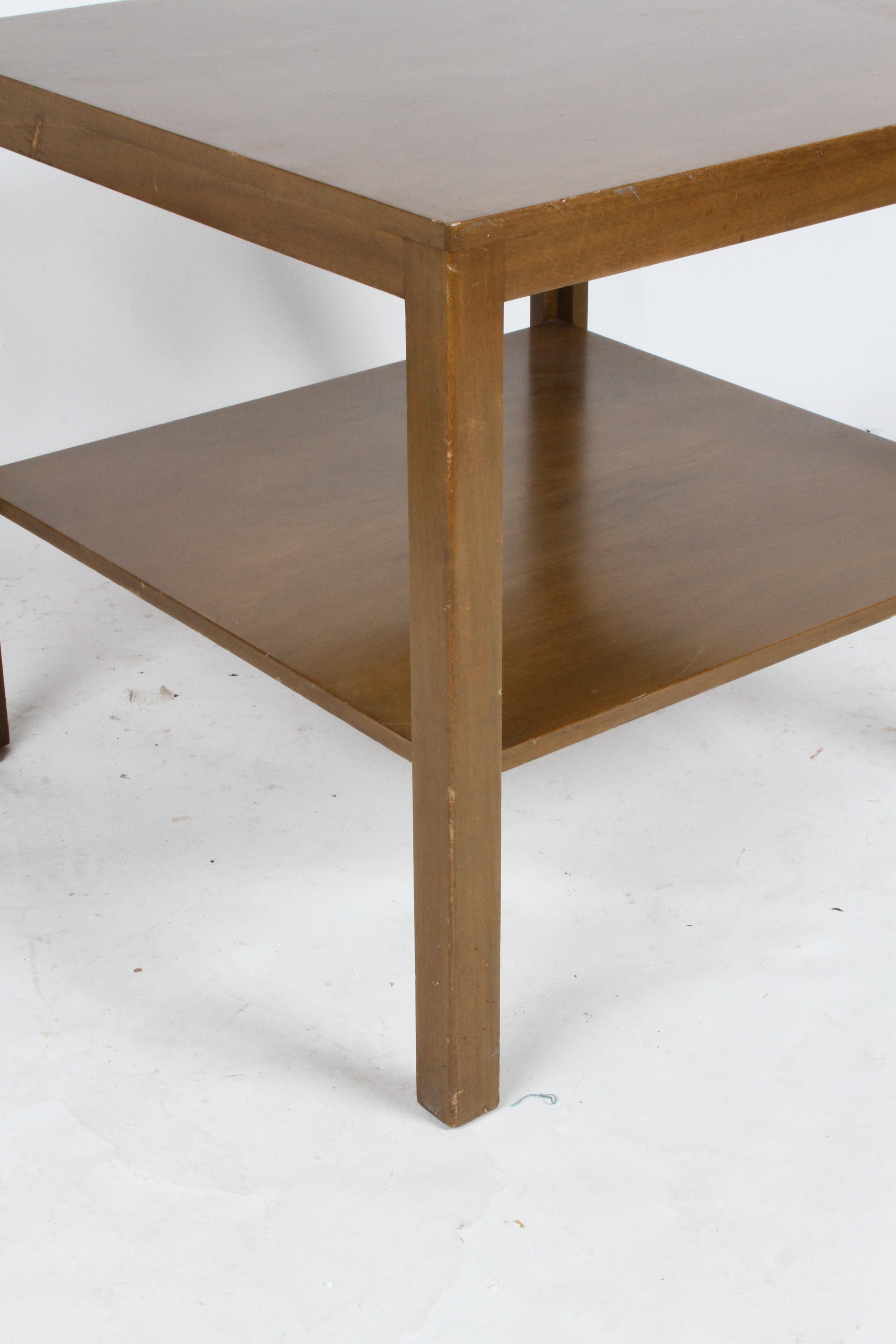 Mid-20th Century Pair of Edward Wormley for Dunbar Parsons Leg Two-Tired End Tables