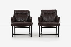 Pair of Edward Wormley for Dunbar Pull-Up Lounge Chairs