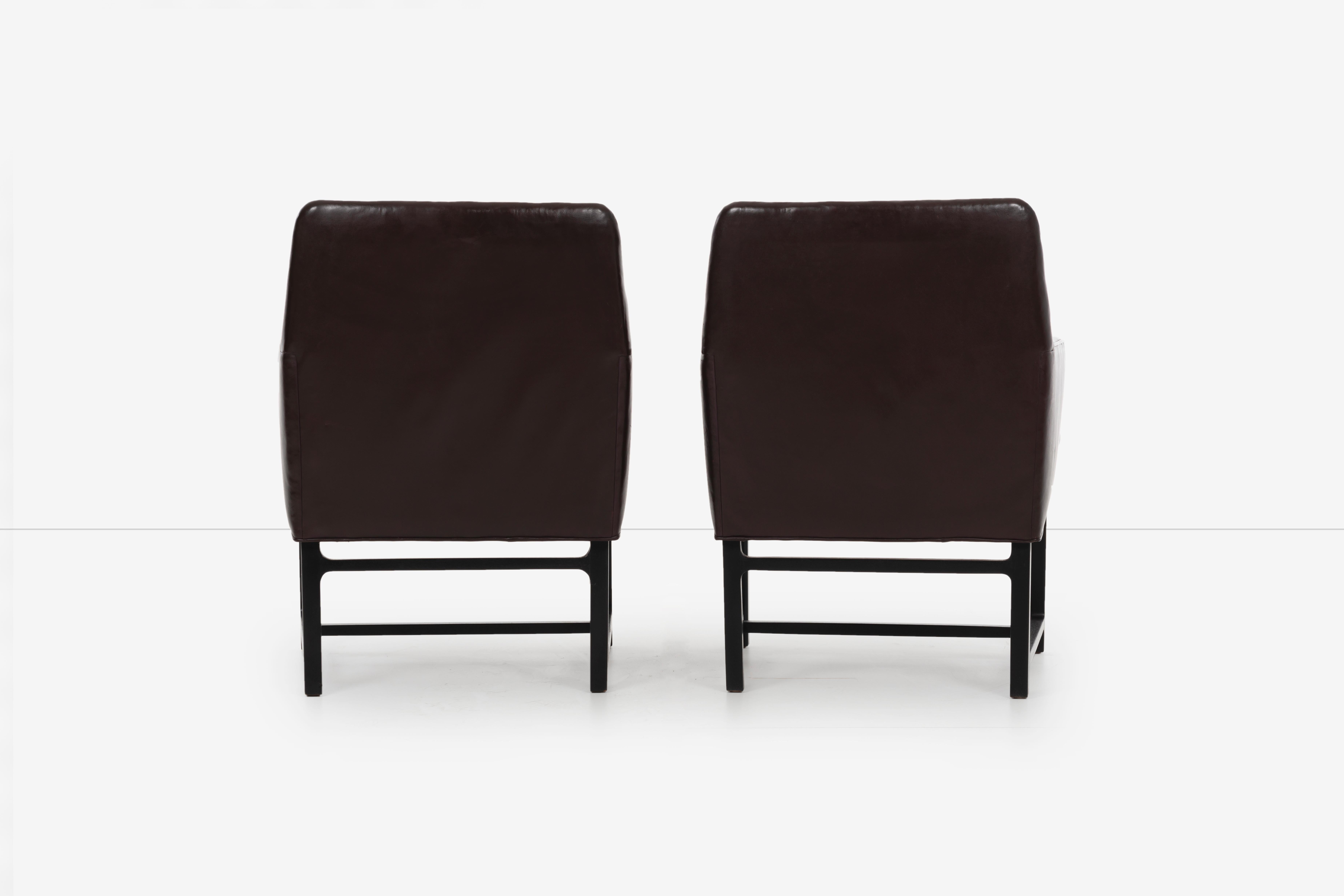 Mid-20th Century Pair of Edward Wormley for Dunbar Pull-Up Lounge Chairs For Sale